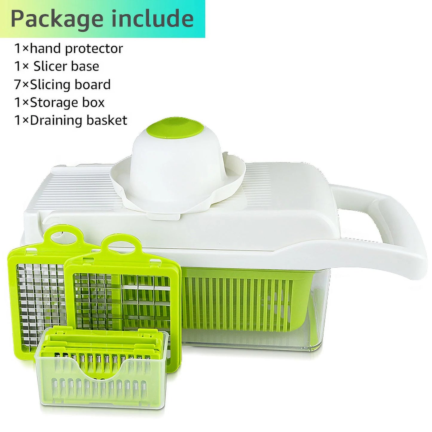 Vegetable Chopper Onion Chopper,Veggie Chopper with 8 Blades Multifunctional 12 in 1 Food Chopper Kitchen Gadgets Vegetable Slicer Dicer Cutter Carrot and Garlic Chopper with Container