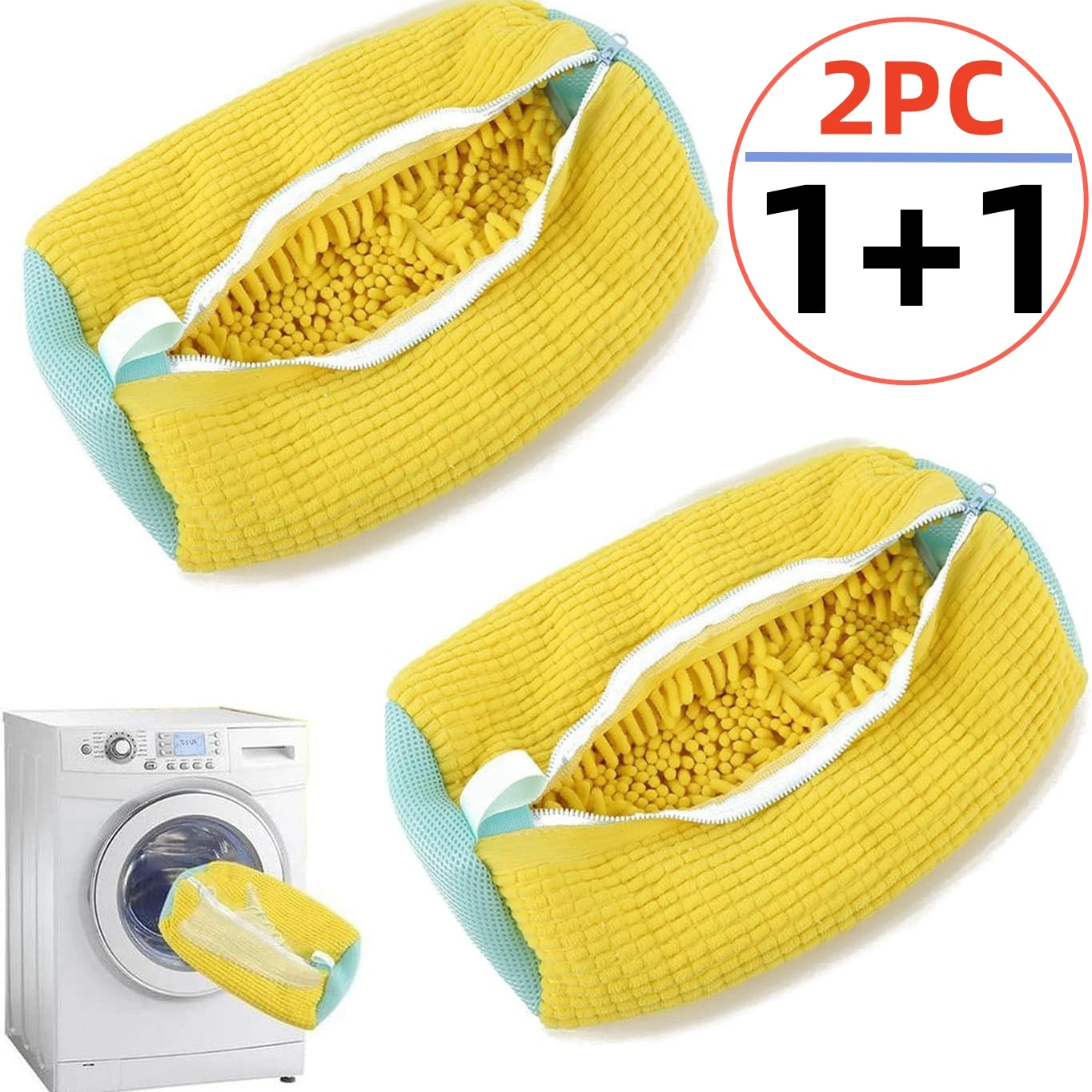 1/2PCS Washing Shoes Bag Cotton Laundry Fluffy Fibers Easily Remove Dirt Washing Bags Anti-Deformation Shoes Clothes Organizer